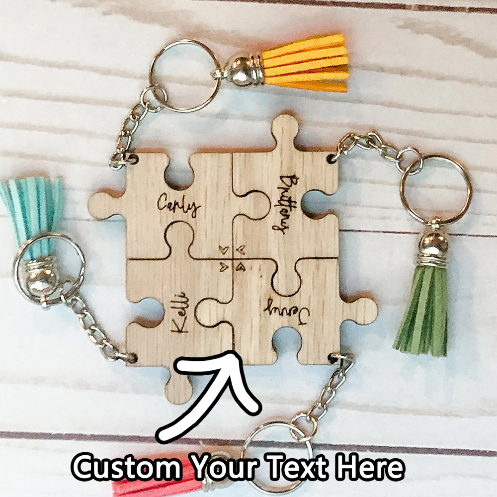 Industrial Laser Marker - Custom Keychain - Personalized PMMA Puzzle