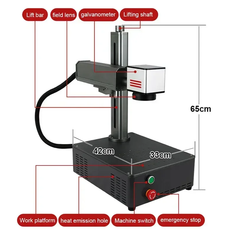 Industrial Laser Marking Machine - 'for 20W 30W Mini Impresora Desktop