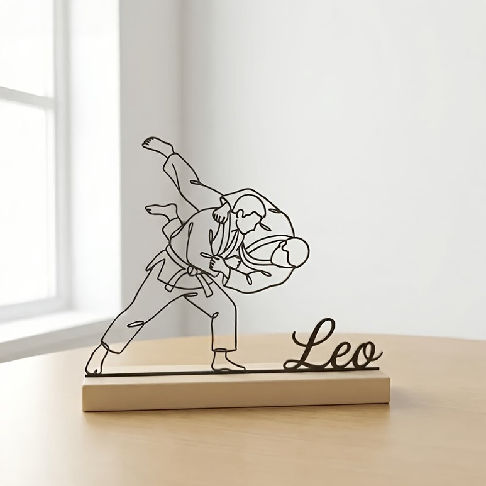 Industrial Laser Marker - Custom Engraved Judo Martial Arts Statue