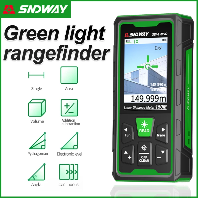 Industrial Laser Distance Sensor - Green Laser Distance Meter Digital Rangefinder