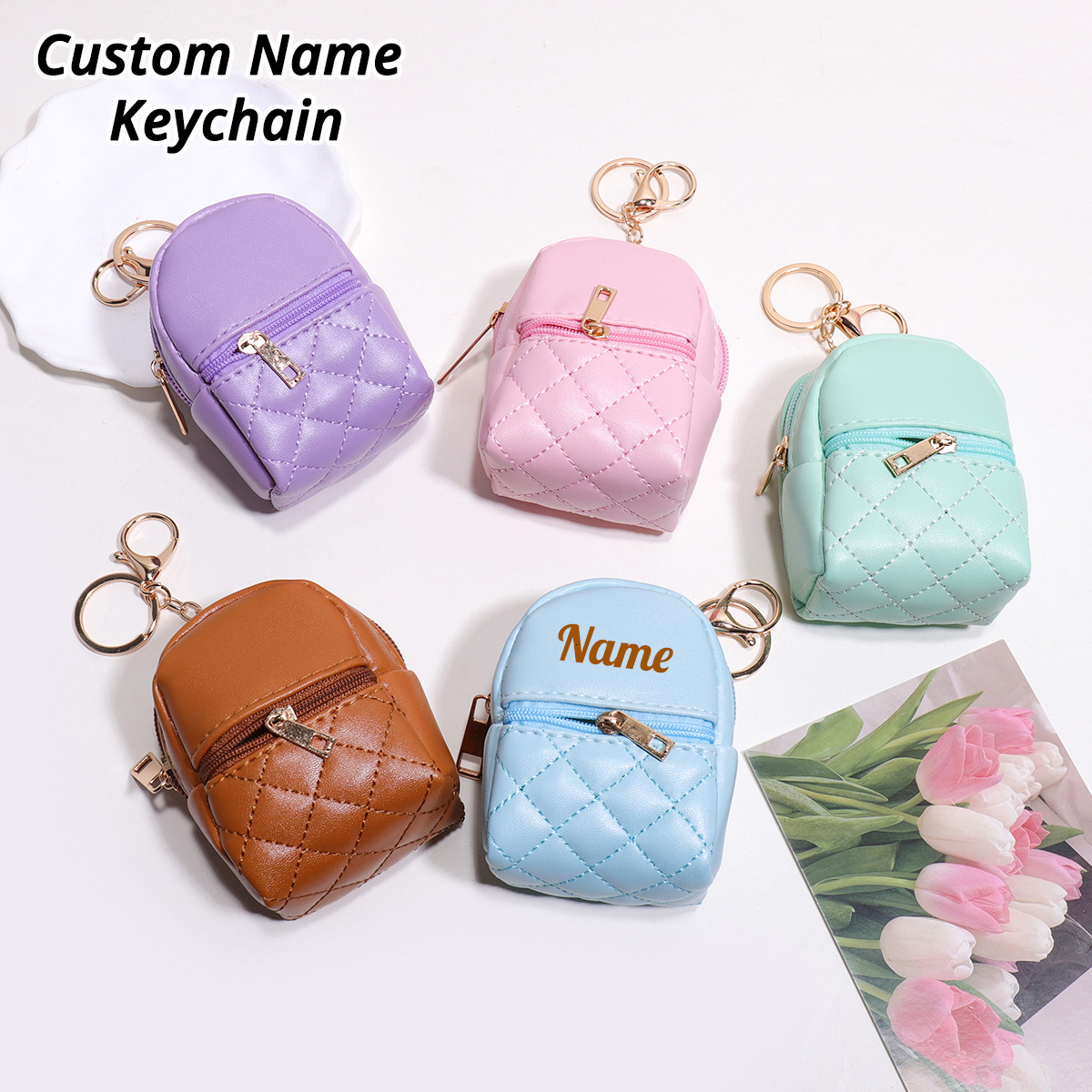 Industrial Laser Marker - Mini Custom Name Keychain Coin Purse