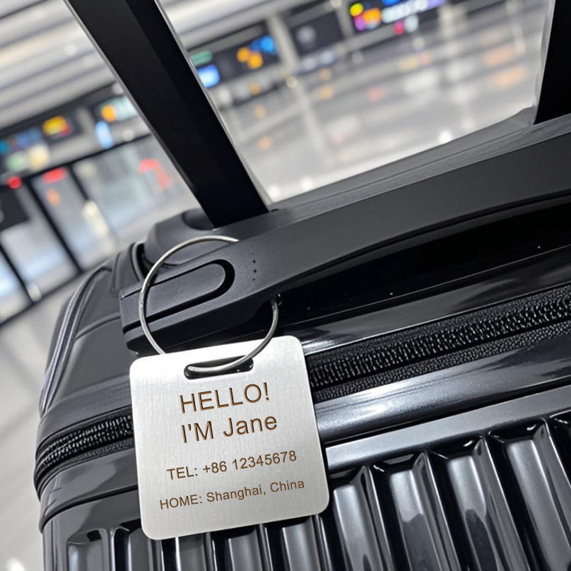 Custom Name Luggage Tag Laser  - Industrial Laser Marker ulasan dan harga
