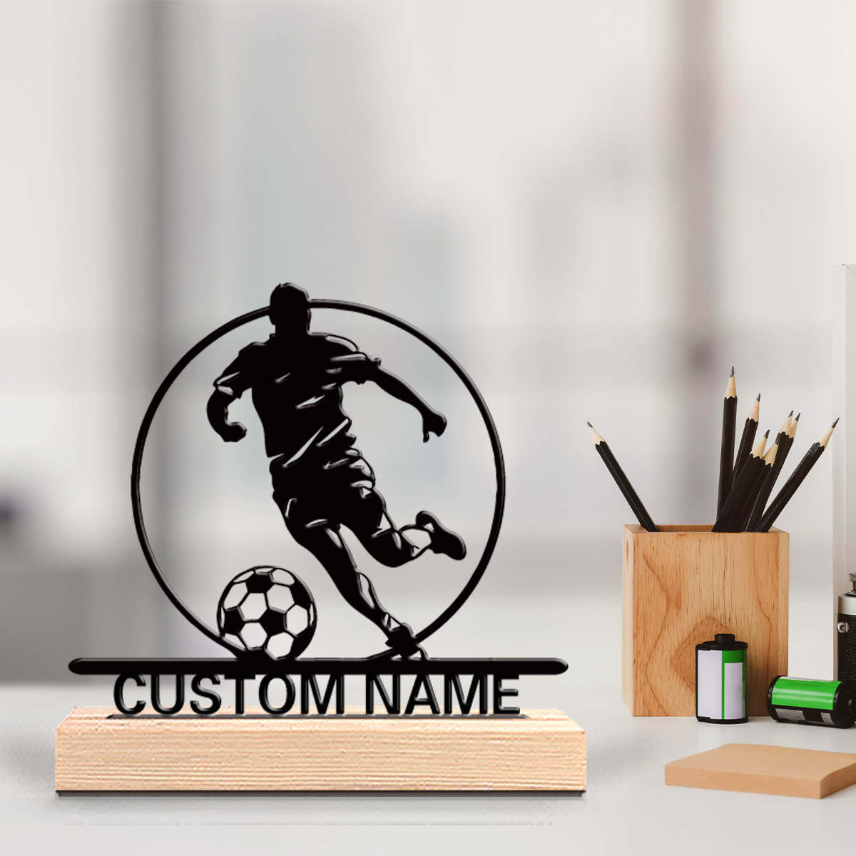 Custom Soccer Player Metal Sta - Industrial Laser Marker ulasan dan harga
