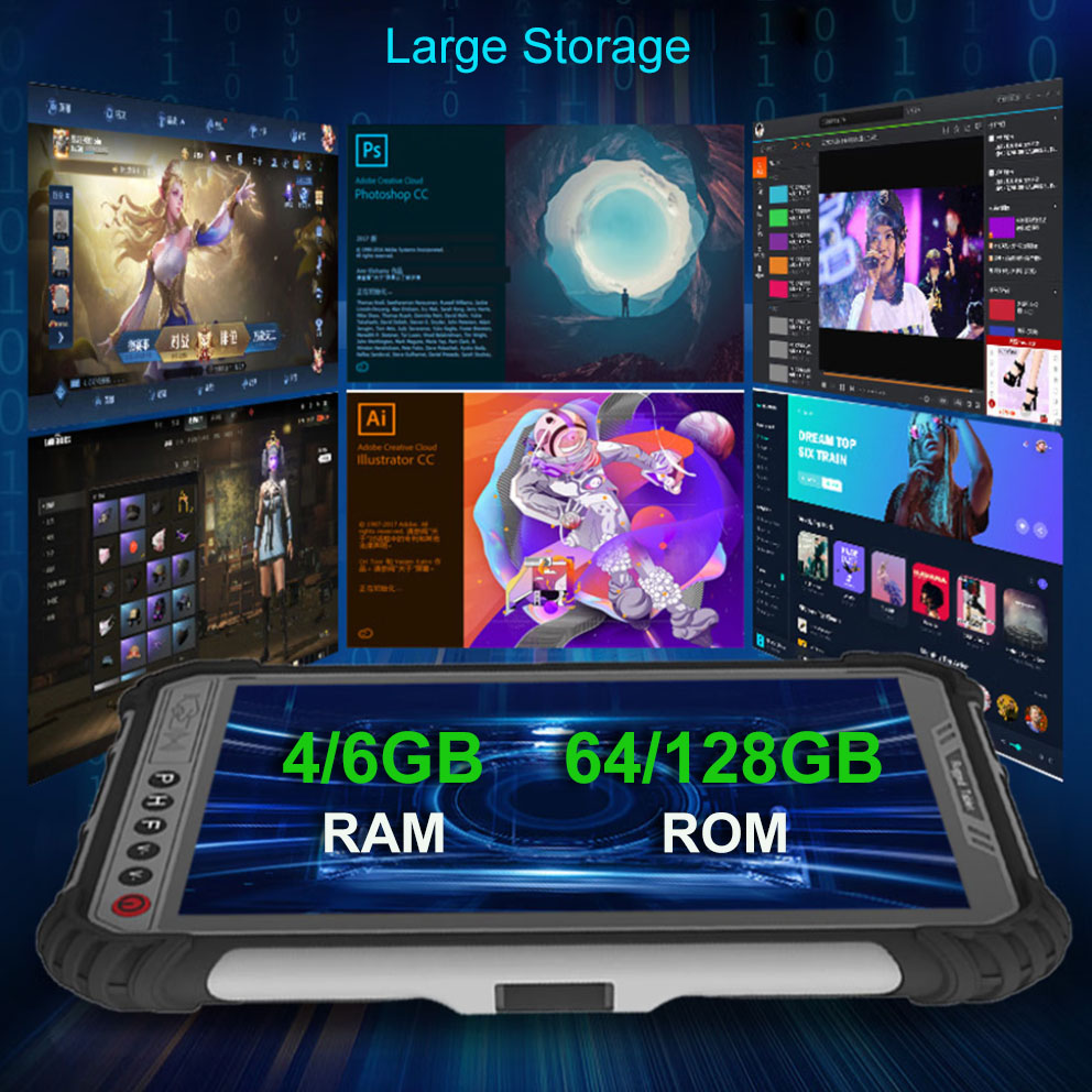 Rugged Tablet RJ45 4GB+64GB 4G - Industrial Laser Scanner ulasan dan harga
