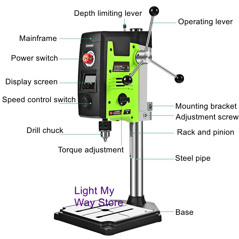 Mini strong table drill digita - Industrial Laser Drill ulasan dan harga