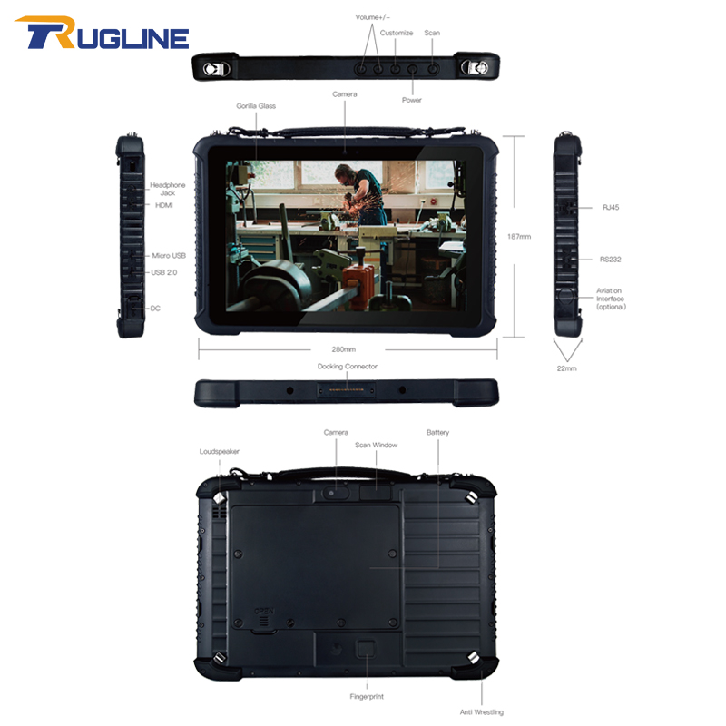 RUGLINE Windows 11 8G+128G Rug - Industrial Laser Scanner ulasan dan harga